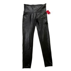 SPANX Faux Leather High Waisted Skinny Leggings Black Women Size‎ XL NEW